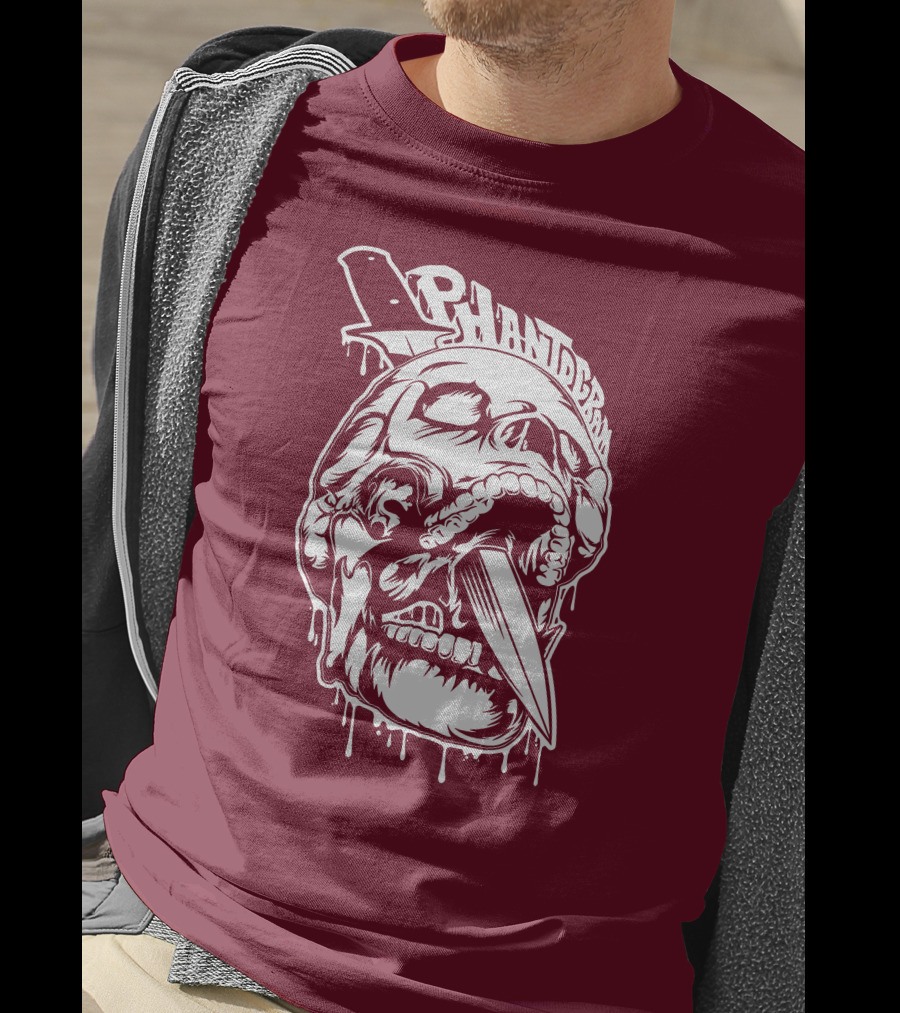 Phantogram Skull With Knife In Mouth T-Shirt