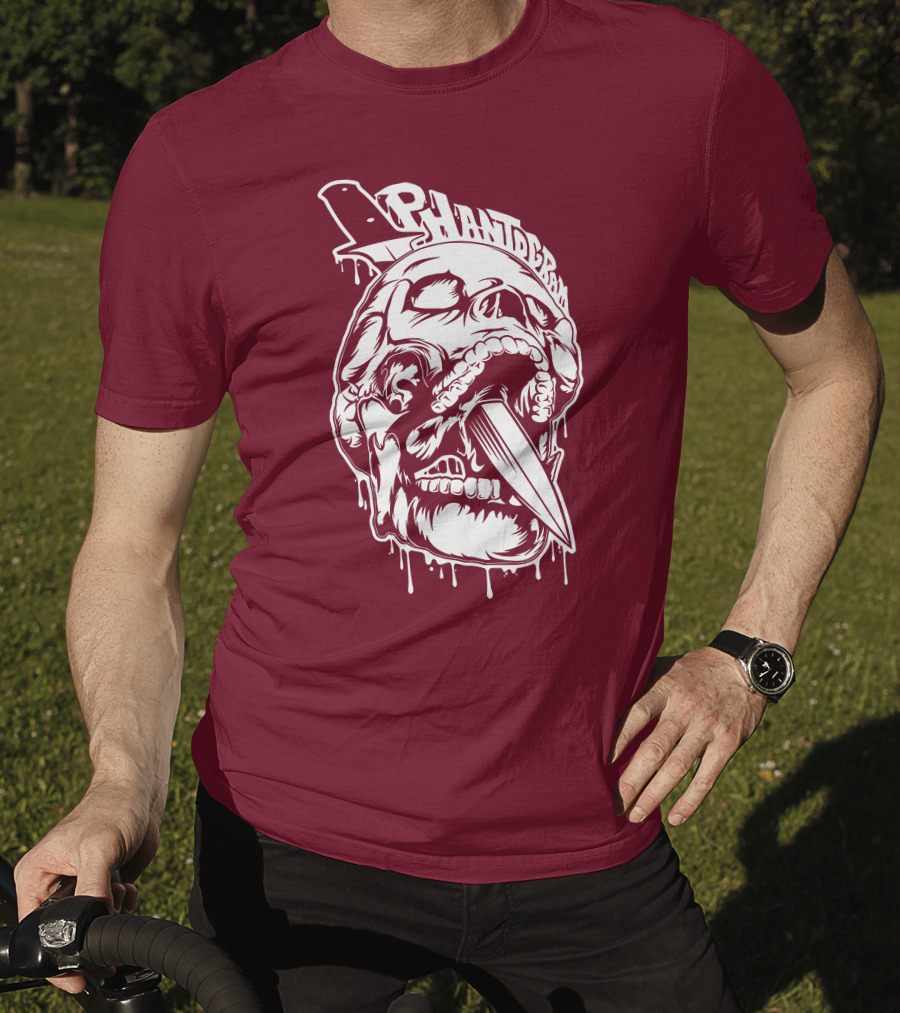 Phantogram Skull With Knife In Mouth T-Shirt