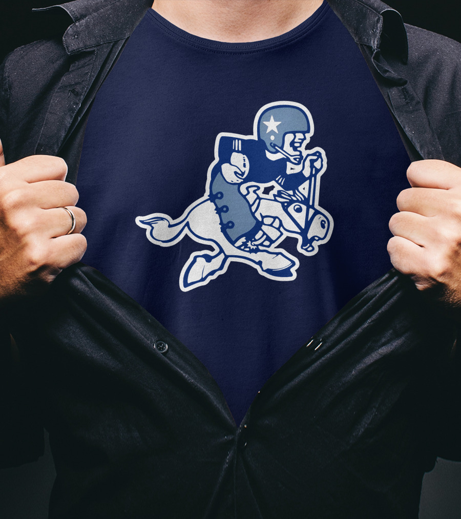 Dallas Cowboys Classic Throwback Fleece NFL Vintage Iconic Logo Navy Blue T-Shirt