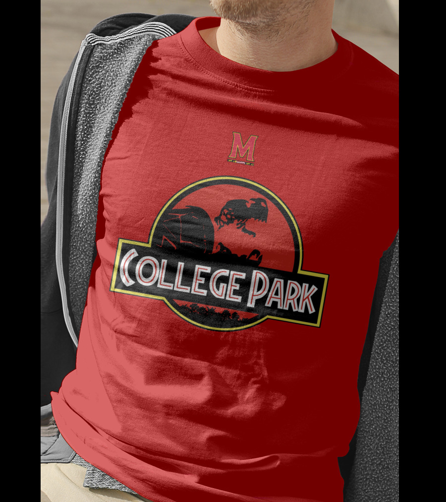 Maryland Terrapins Jurassic Park Inspired College Park T-Shirt