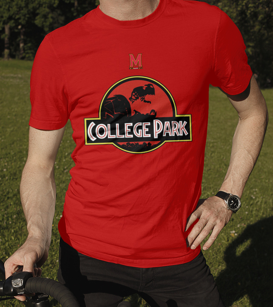 Maryland Terrapins Jurassic Park Inspired College Park T-Shirt