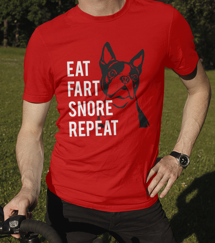 EAT FART SNORE REPEAT Bulldog T-Shirt