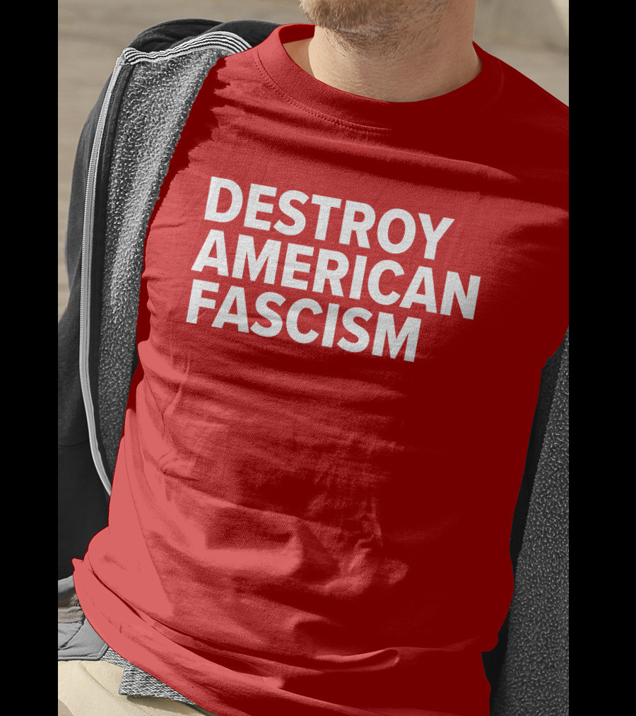 Tom Morello Store Destroy American Fascism Red T-Shirt