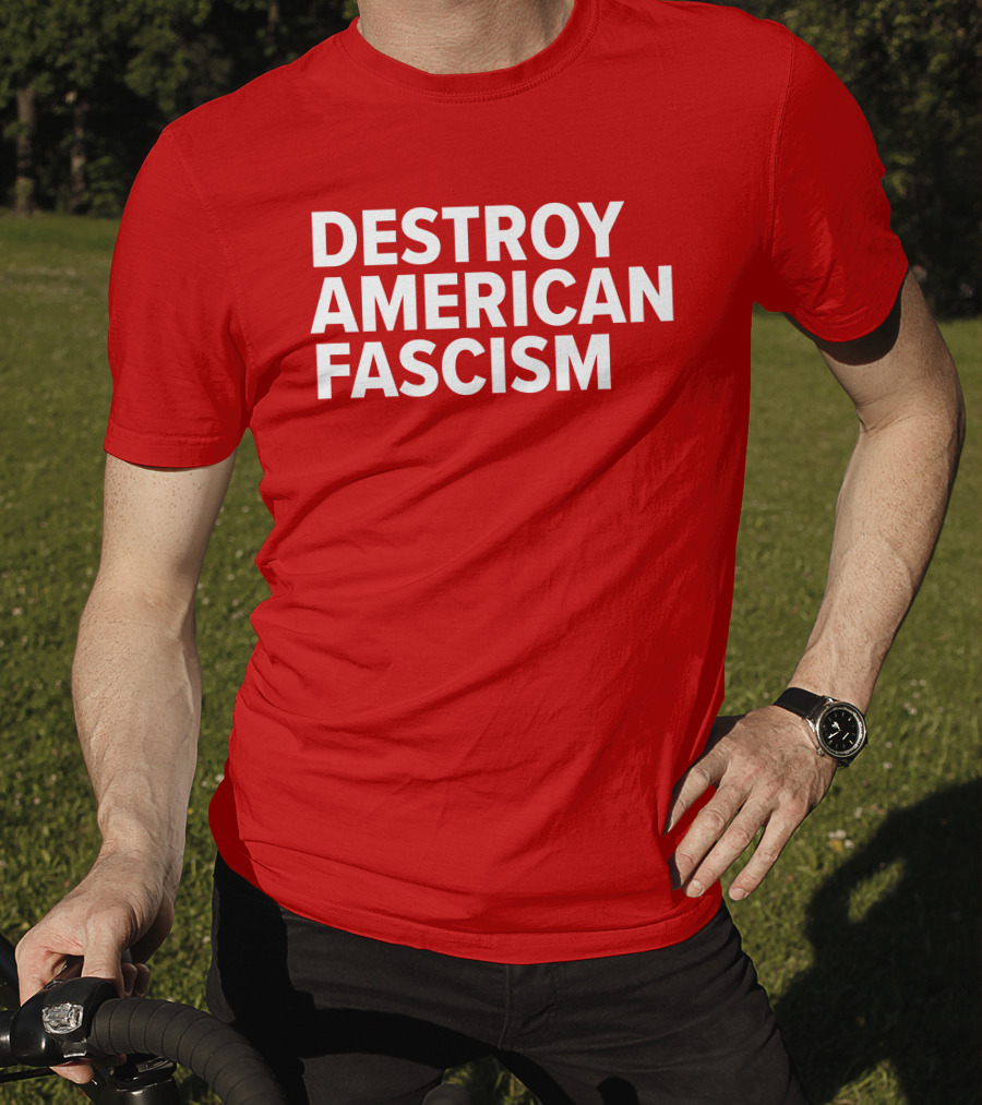 Tom Morello Store Destroy American Fascism Red T-Shirt