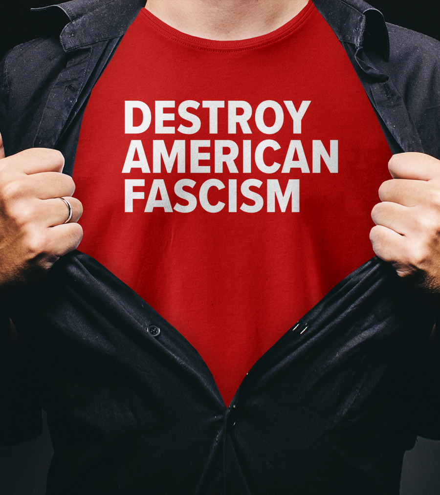Tom Morello Store Destroy American Fascism Red T-Shirt
