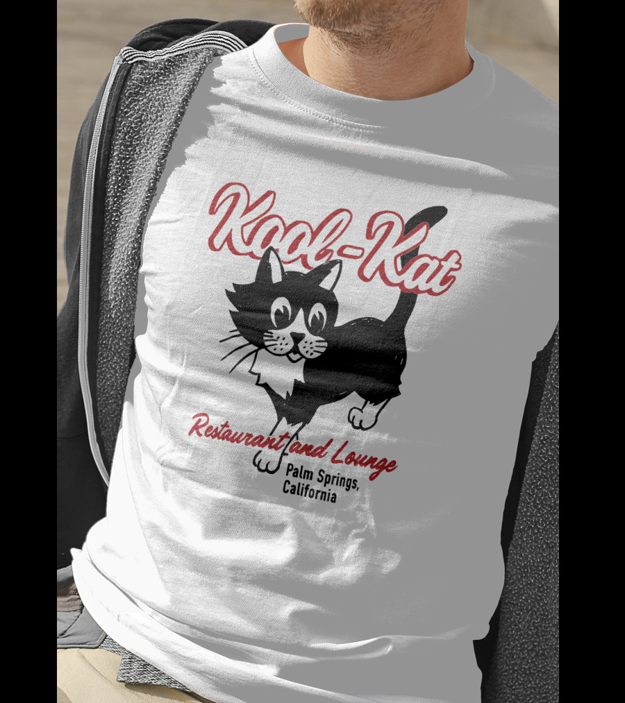 Kool-Kat Restaurant And Lounge Palm Springs California Playful Cat T-Shirt