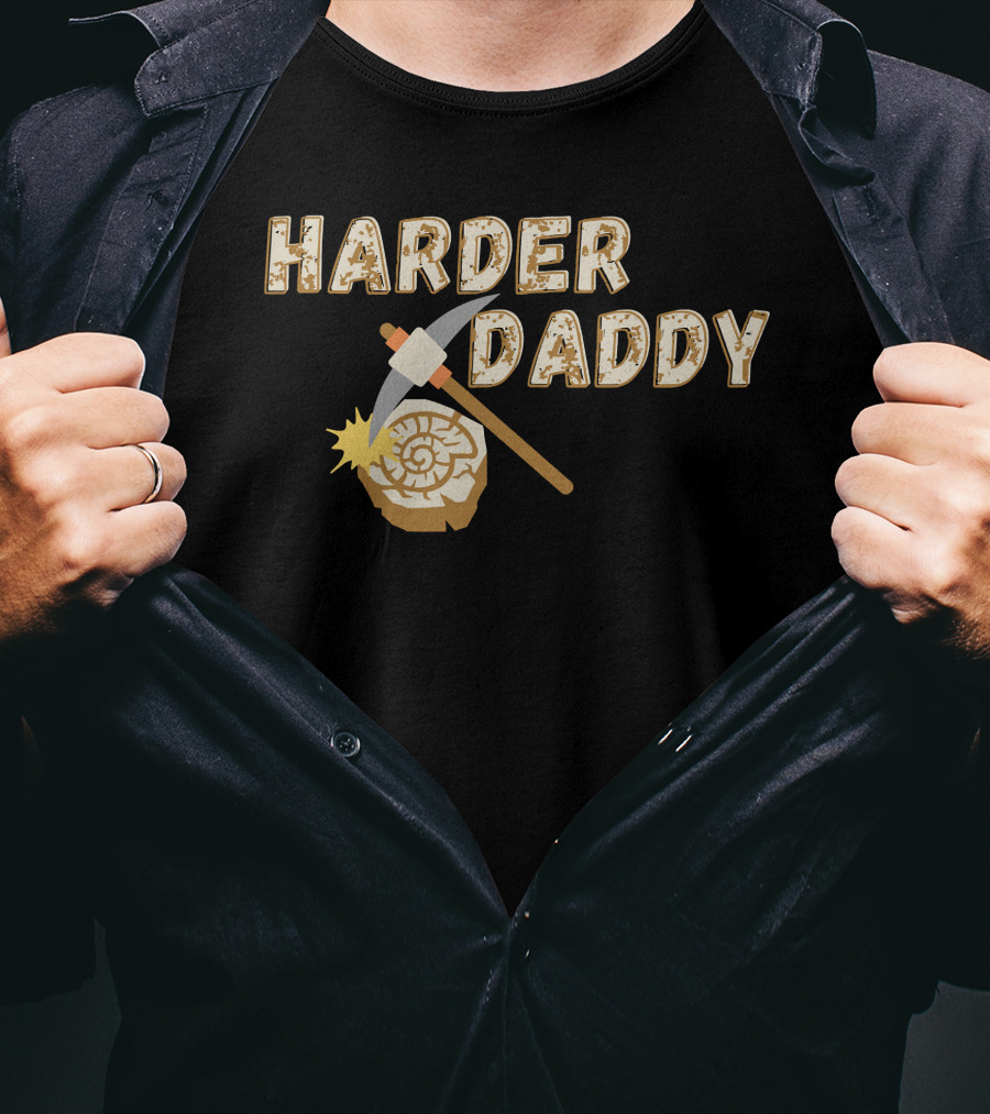 HARDER DADDY Pickaxe Log T-Shirt