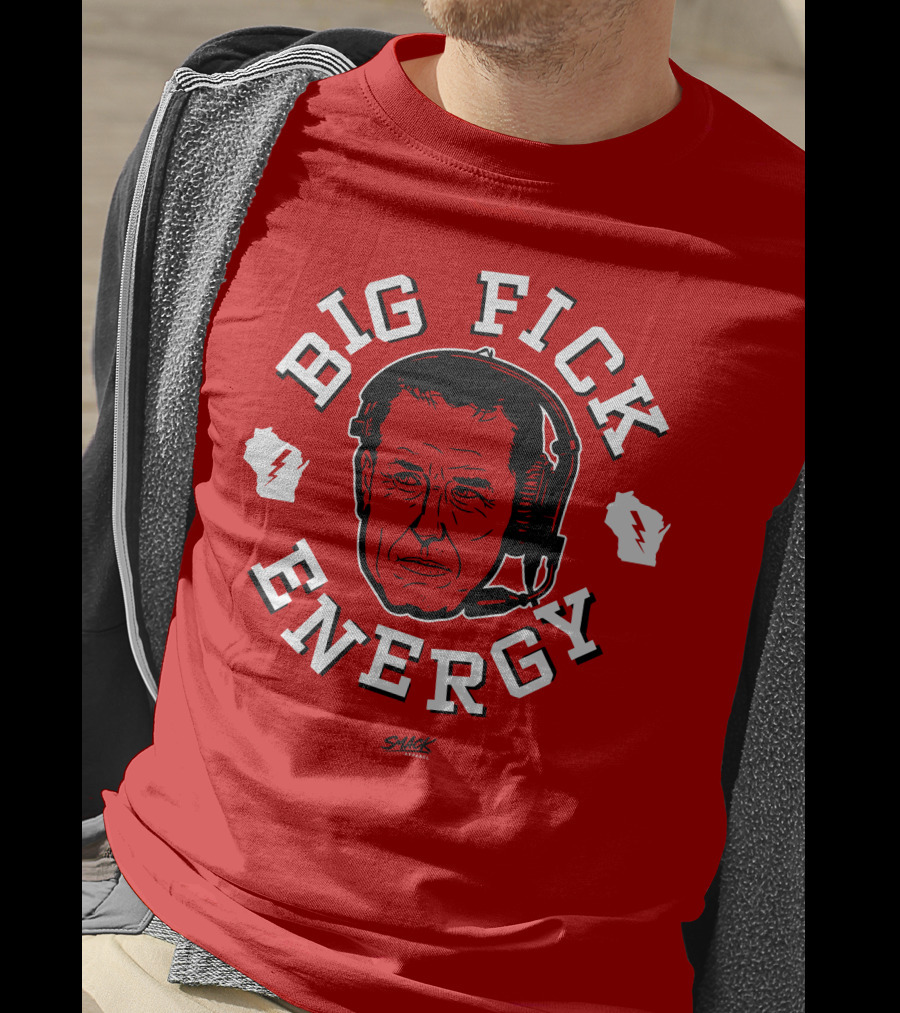 Big Fick Energy Smack Apparel Headset Illustration On Red T-Shirt