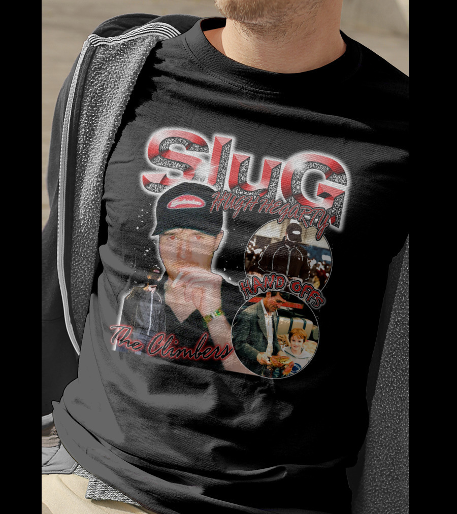 Slug Hugh Hegarty Hand Offs The Climbers Cap And Figures T-Shirt
