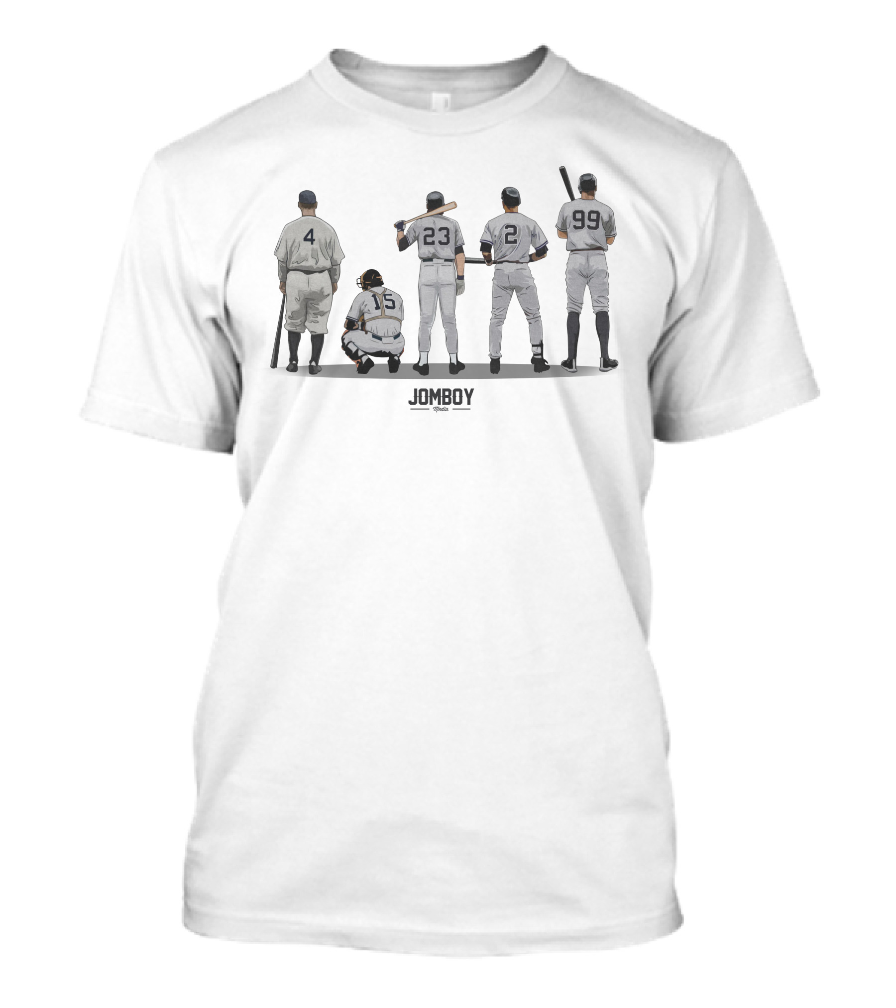 Talkin' Yanks Store The Captains Jomboys Baseball Legends Numbers 4 15 23 2 99 T-Shirt