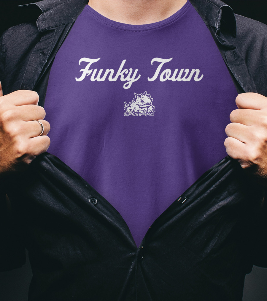 Funky Town TCU Horned Frogs Football Vintage Retro T-Shirt