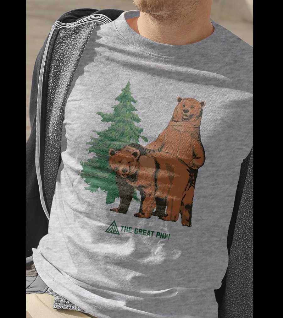 The Great PNW Bears And Pine Forest T-Shirt