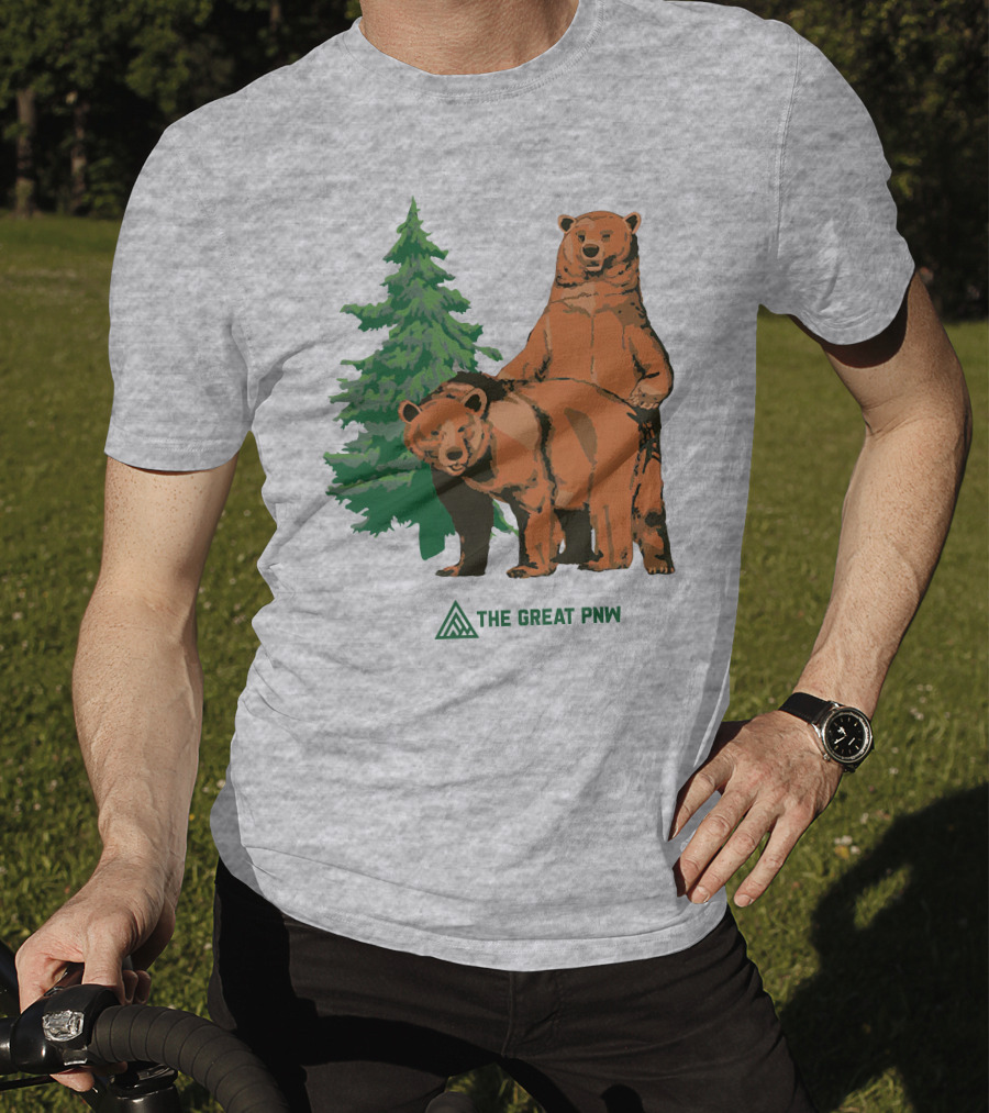 The Great PNW Bears And Pine Forest T-Shirt
