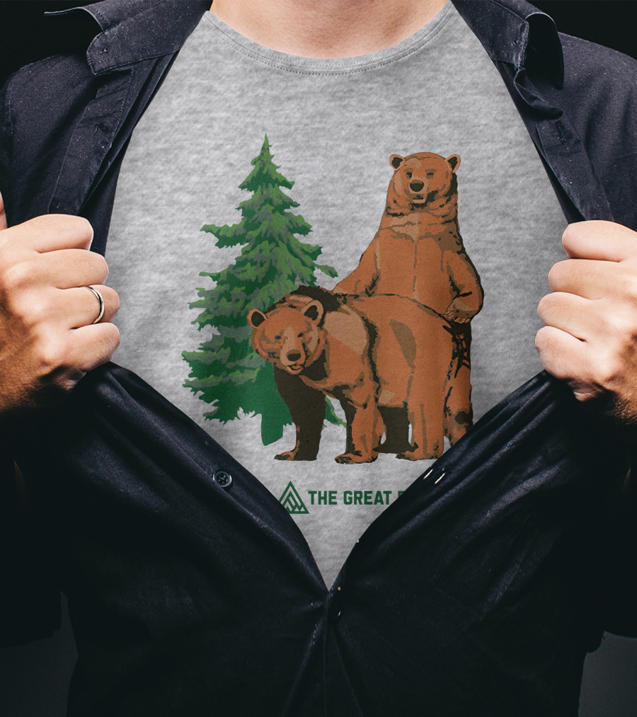 The Great PNW Bears And Pine Forest T-Shirt