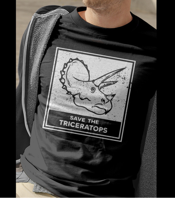 Save The Triceratops Dinosaur Awareness T-Shirt