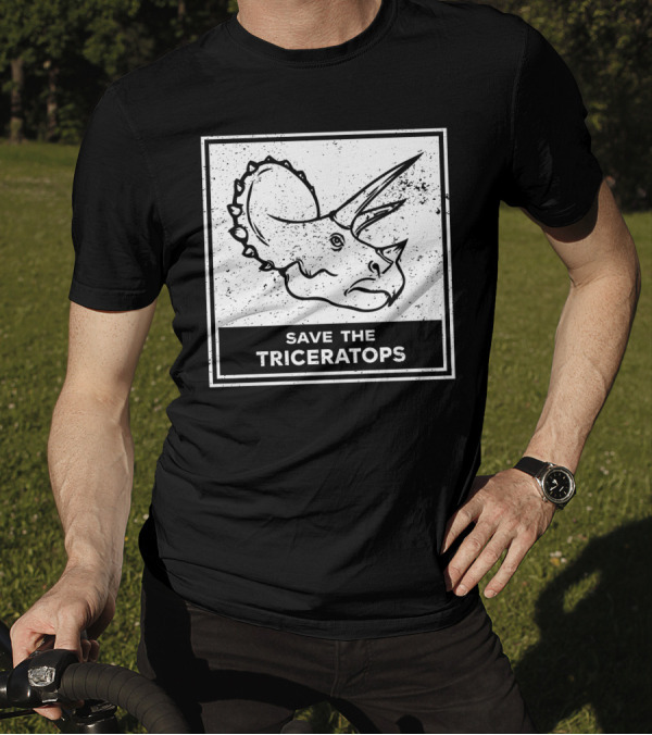 Save The Triceratops Dinosaur Awareness T-Shirt