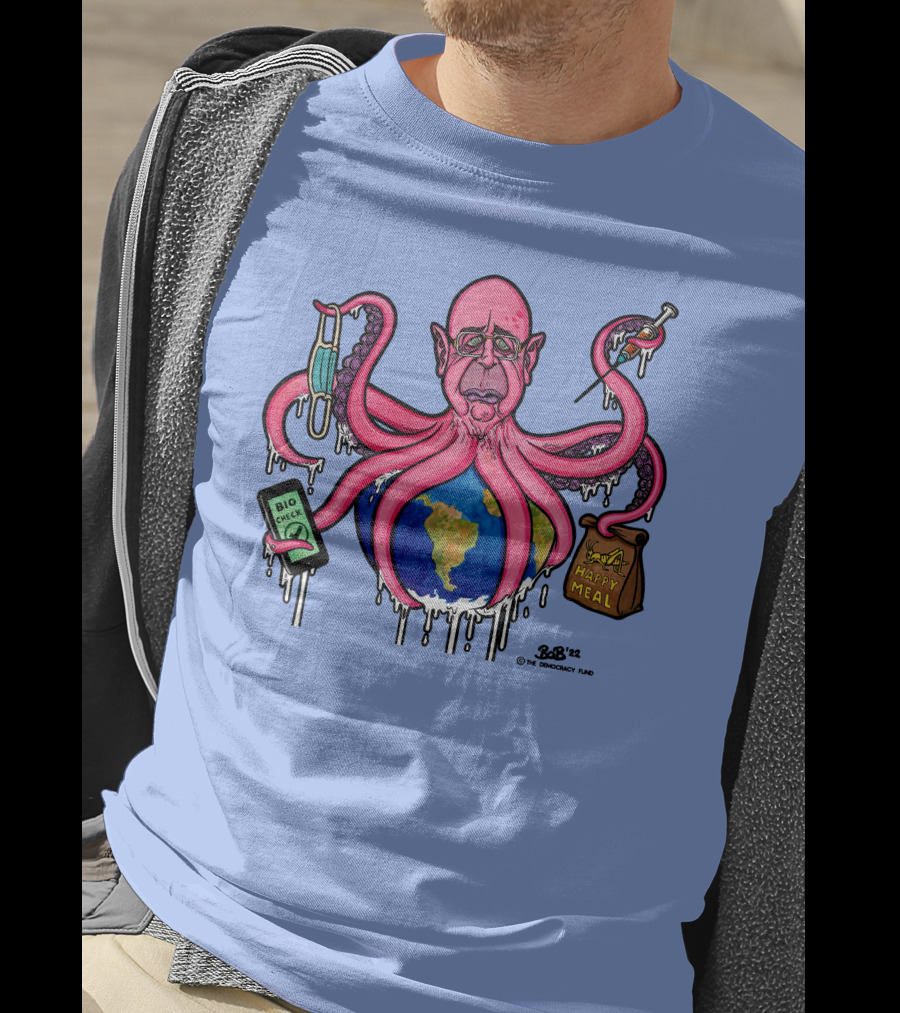 Schwabtopus Earth Bio Check Mask Happy Meal Dripping Syringe T-Shirt
