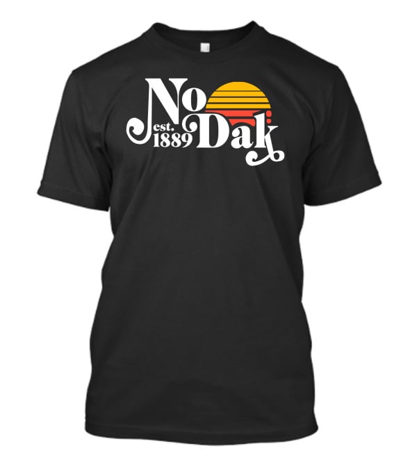 No Dak Est 1889 Retro Sunset T-Shirt