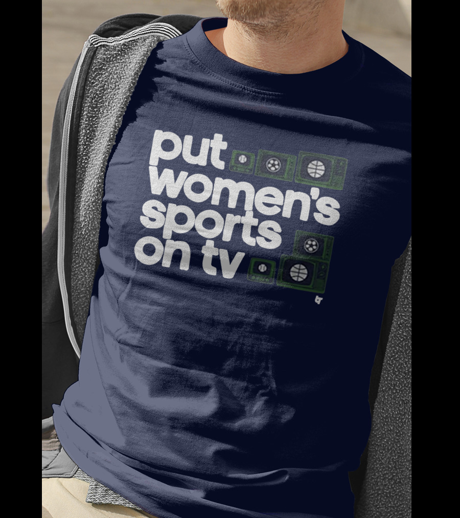 Put Women's Sports On TV Vintage Television T-Shirt