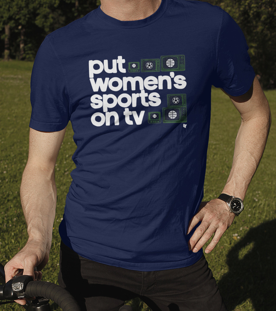 Put Women's Sports On TV Vintage Television T-Shirt