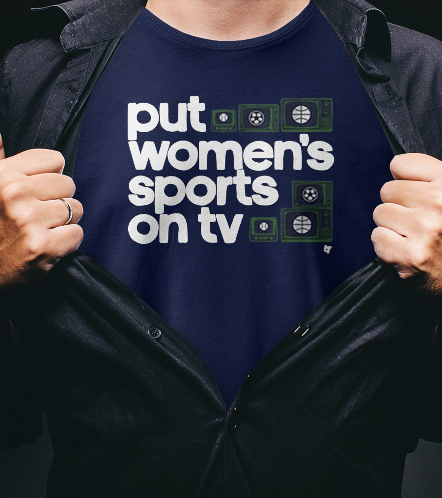 Put Women's Sports On TV Vintage Television T-Shirt