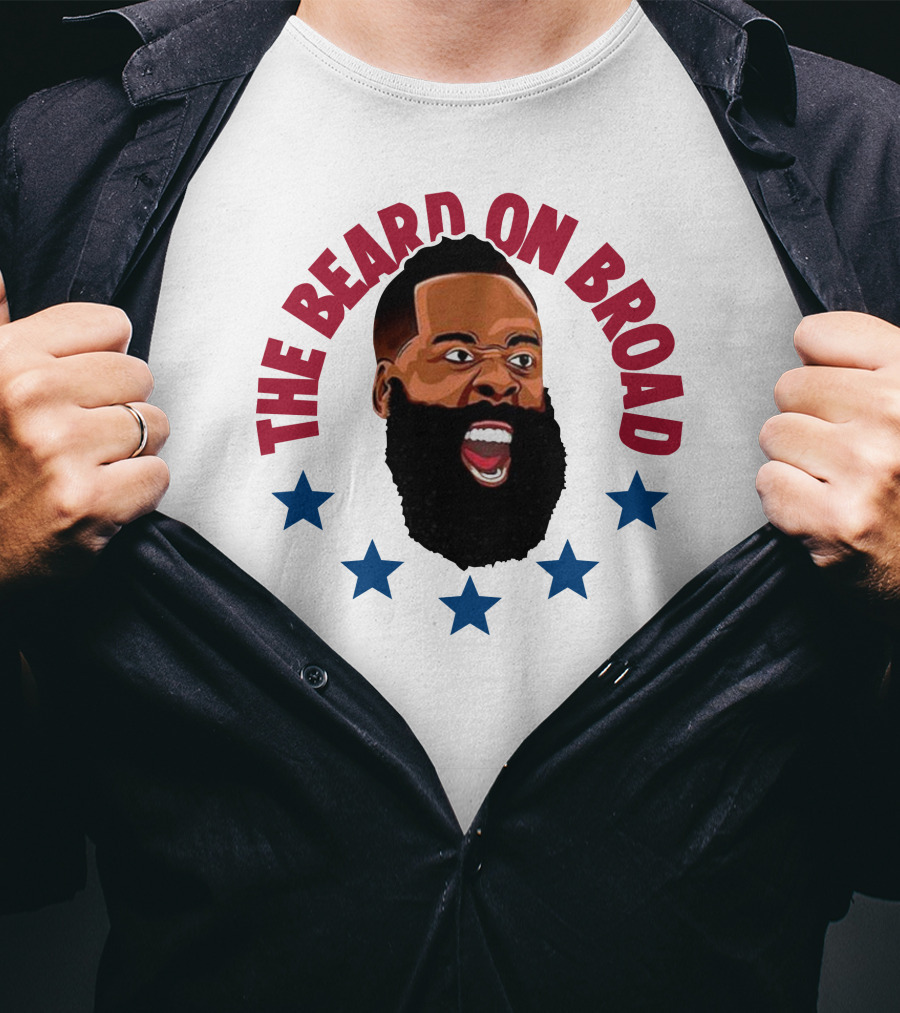The Beard On Broad Stars James Harden T-Shirt