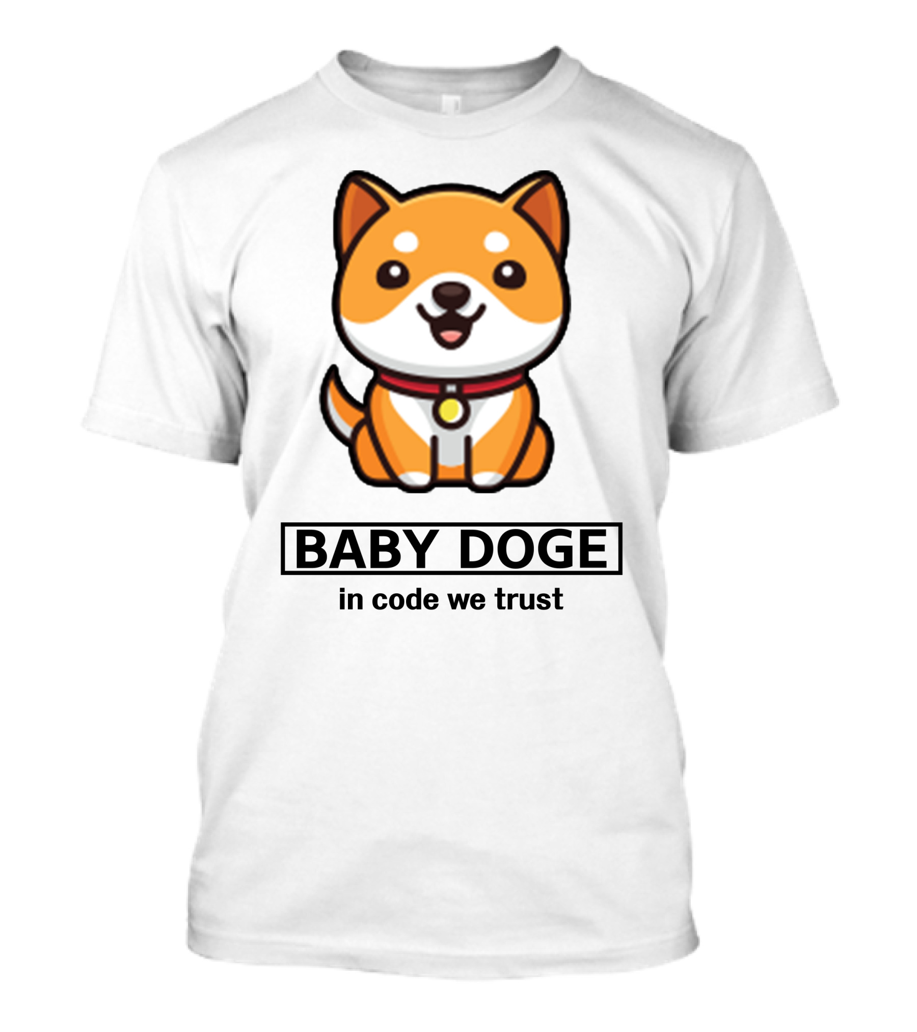 Baby Doge In Code We Trust Kawaii Shiba Inu Puppy T-Shirt