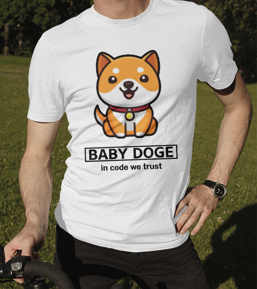 Baby Doge In Code We Trust Kawaii Shiba Inu Puppy T-Shirt