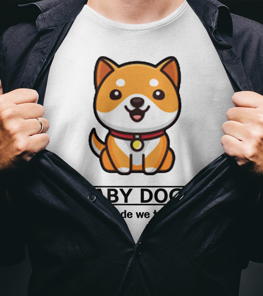 Baby Doge In Code We Trust Kawaii Shiba Inu Puppy T-Shirt