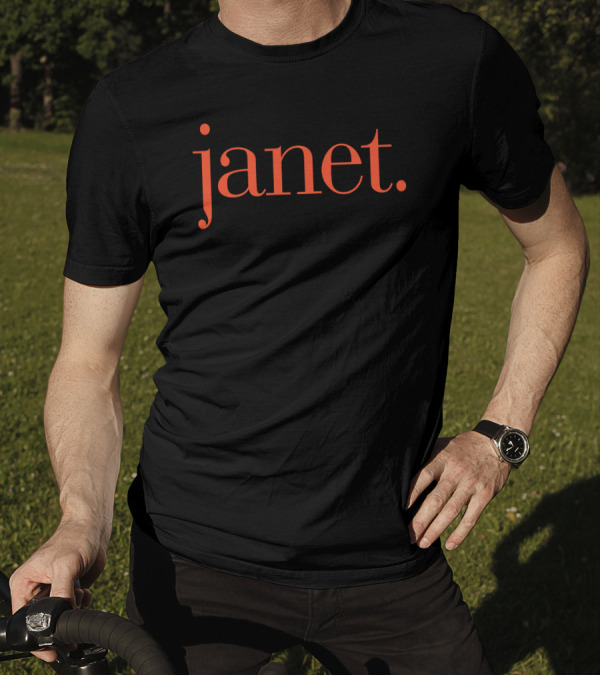 Matthew A Cherry Janet Typography T-Shirt