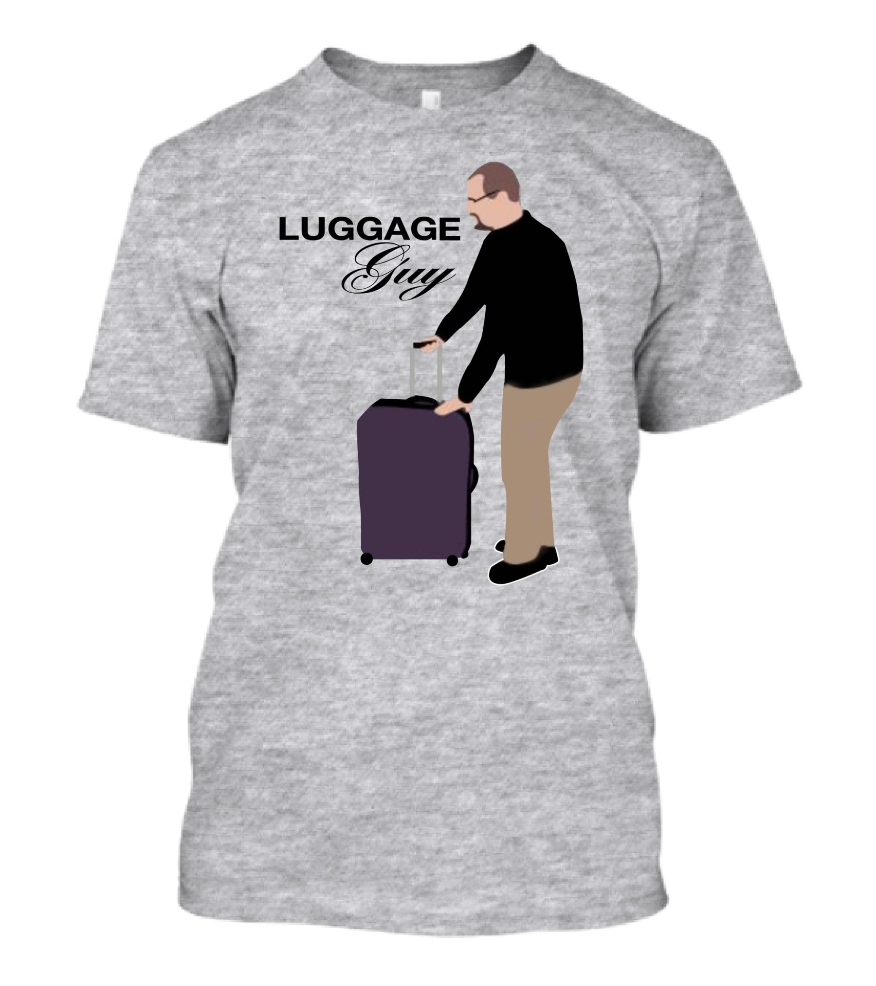 Luggage Guy Barstool Icon With Rolling Suitcase T-Shirt