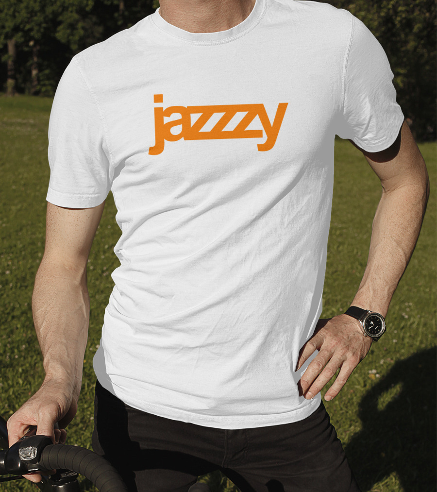 Tisakorean Jazzzy Bold Orange Text T-Shirt