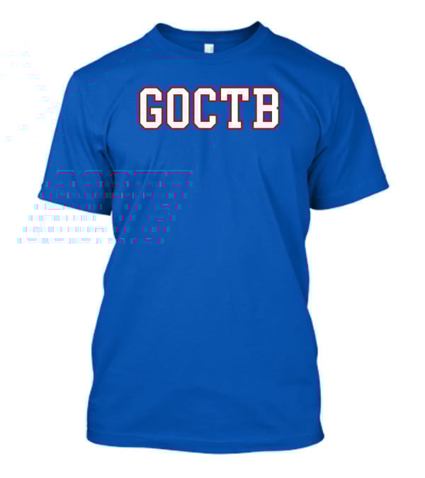 GOCTB 26 S Store Bold Lettering On Blue T-Shirt