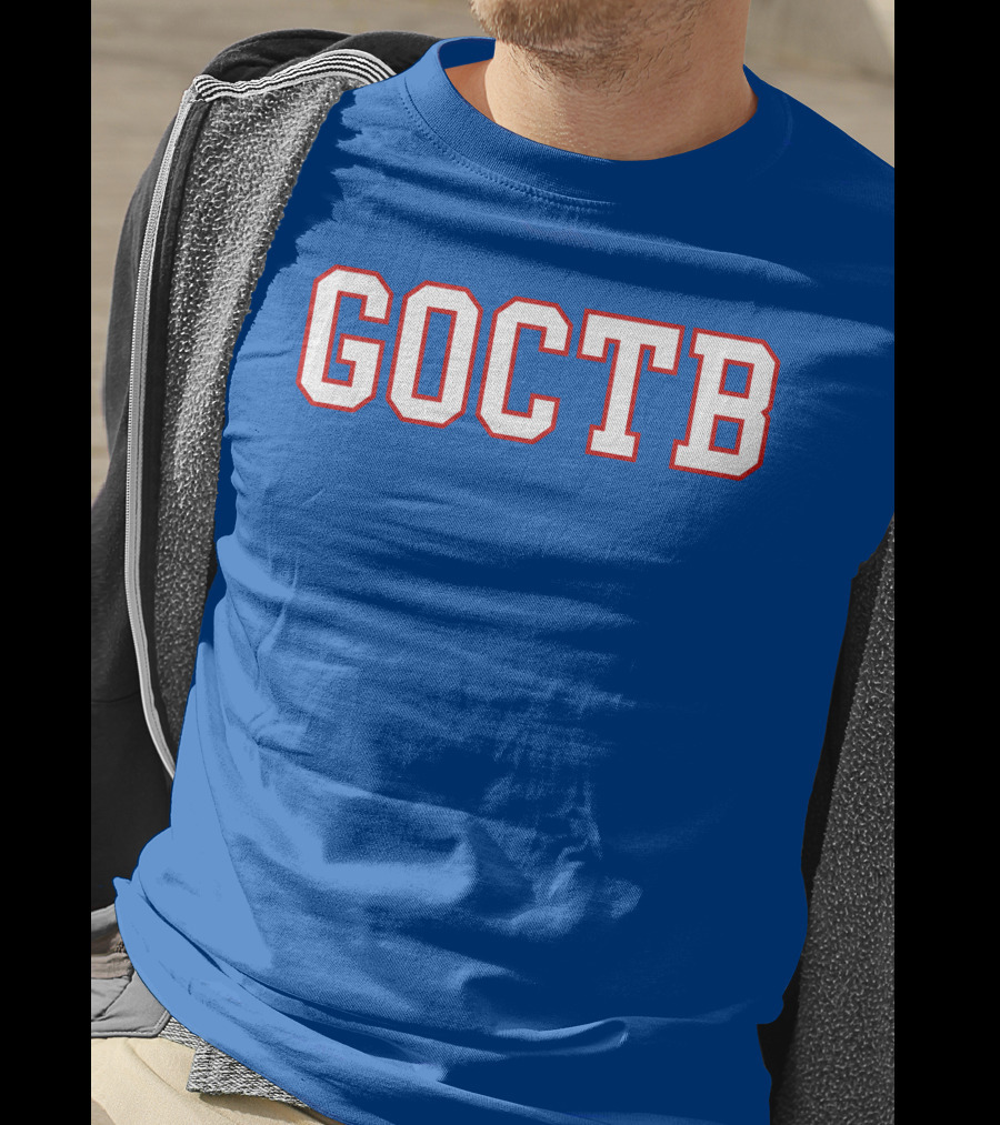 GOCTB 26 S Store Bold Lettering On Blue T-Shirt
