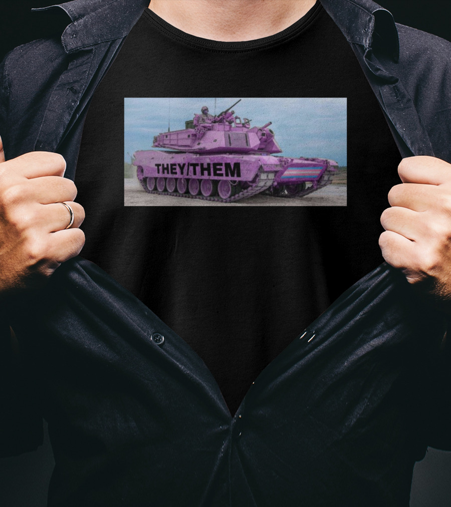 Us Tank They Them Purple Tank T-Shirt