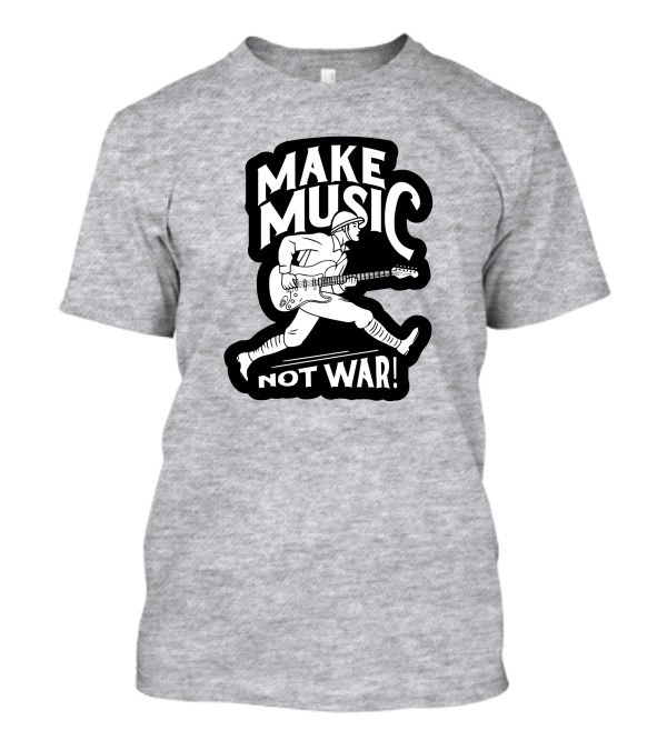 Matt Pinfield Make Music Not War Guitar Soldier Iconic Message T-Shirt