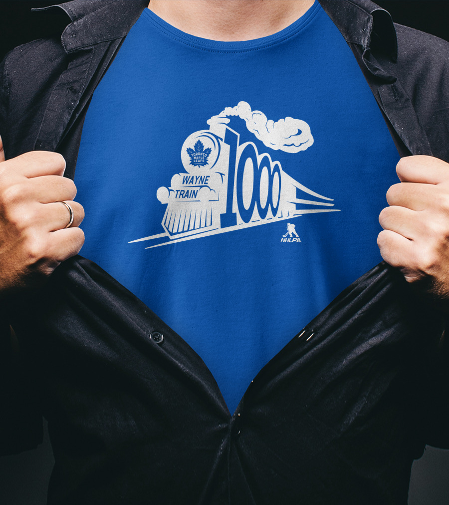 Toronto Maple Leafs Wayne Train NHLPA 1000th T-Shirt