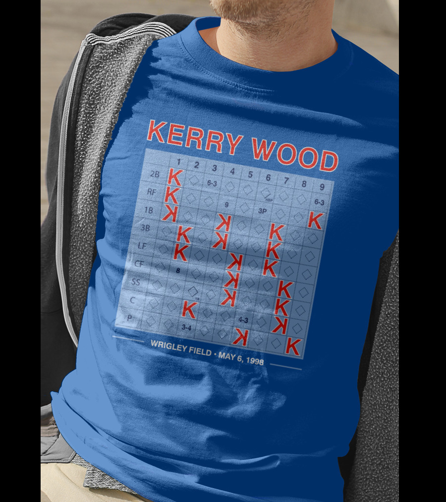 Kerry Wood Wrigley Field 20 Strikeouts May 6 1998 Scorecard T-Shirt