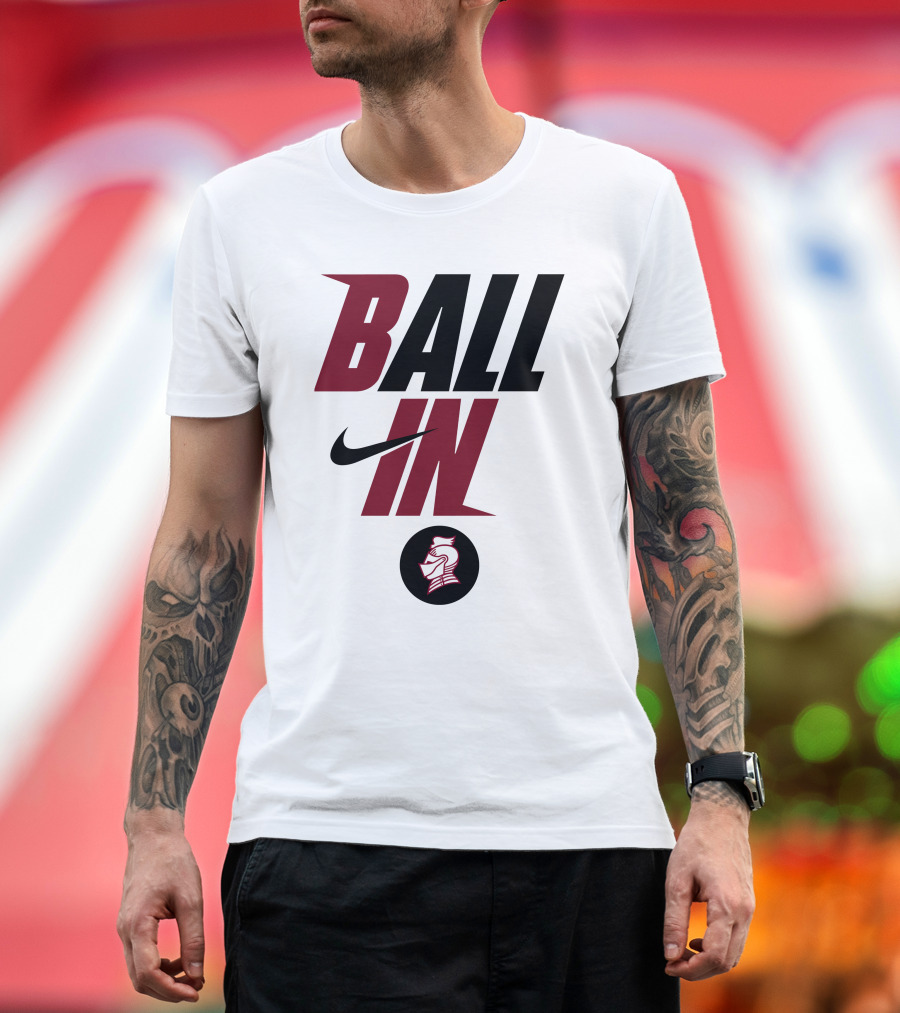 Ball In Bellarmine University Football Knight T-Shirt