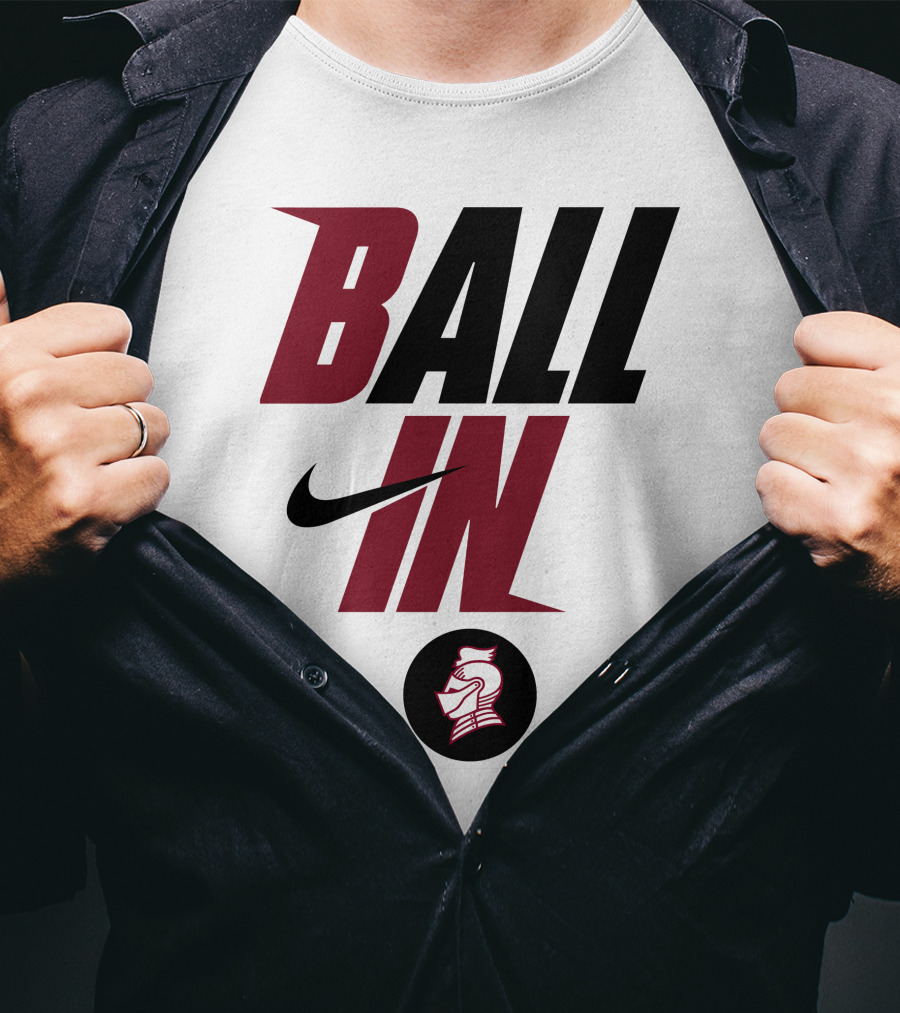 Ball In Bellarmine University Football Knight T-Shirt
