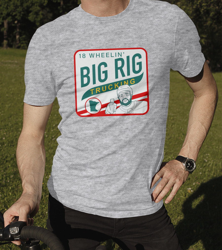 18 Wheelin' Big Rig Trucking Minnesota Driver Thumbs Up T-Shirt