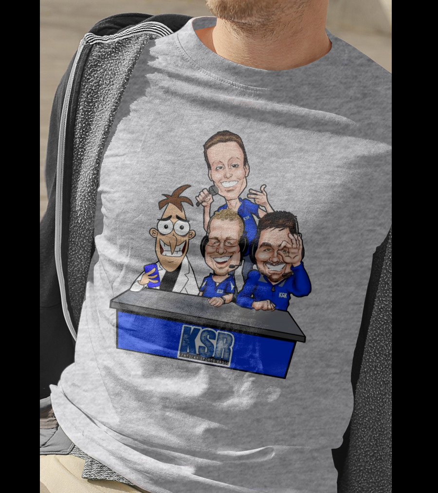 BigBlueAndrew Kentucky Sports Radio KSR Cartoon Panel T-Shirt
