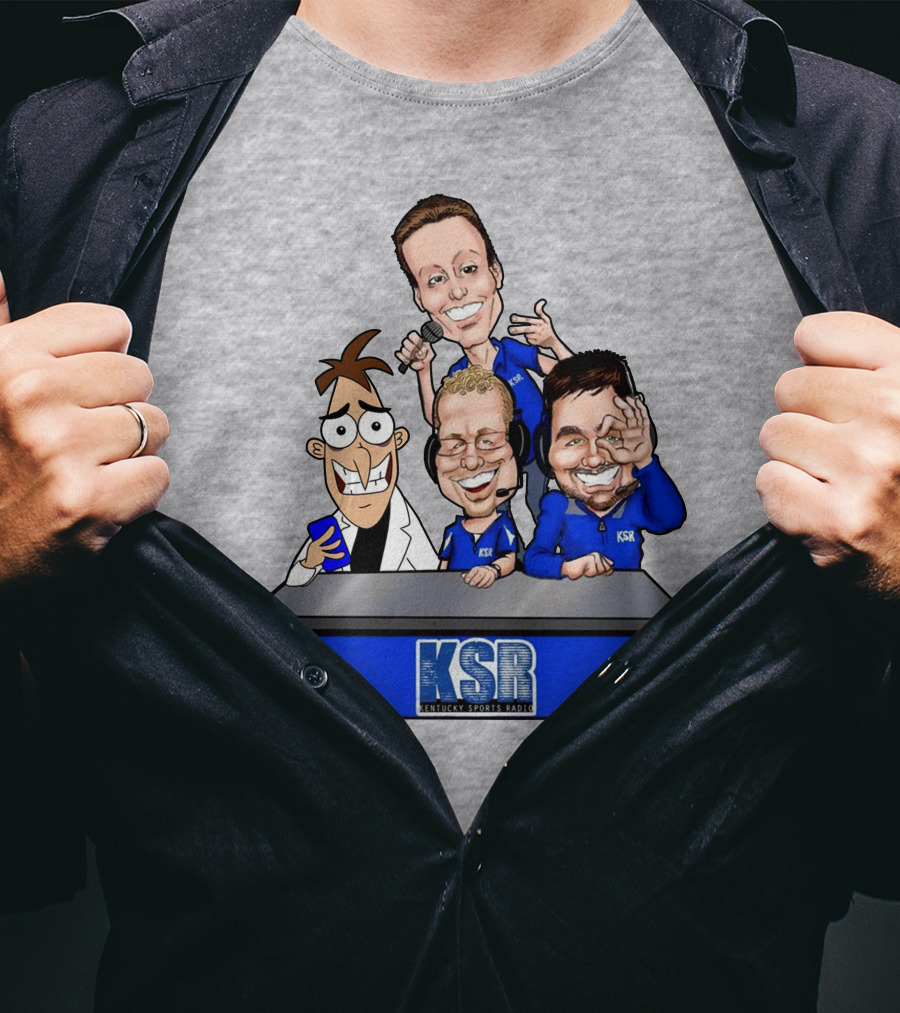 BigBlueAndrew Kentucky Sports Radio KSR Cartoon Panel T-Shirt