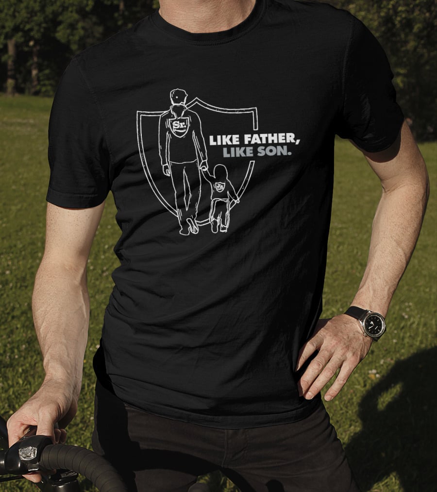 Like Father, Like Son Sr. Shield Outlines T-Shirt
