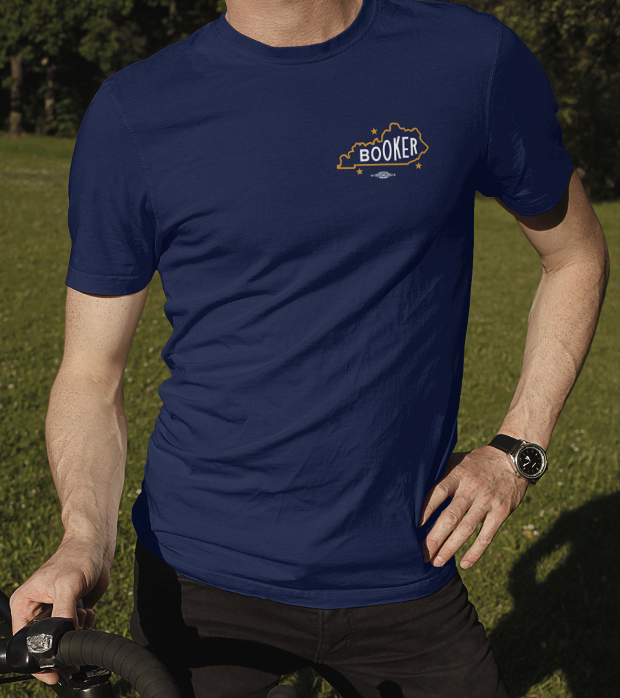 Booker Kentucky Outline With Stars Booker4ky Charles Booker Store T-Shirt