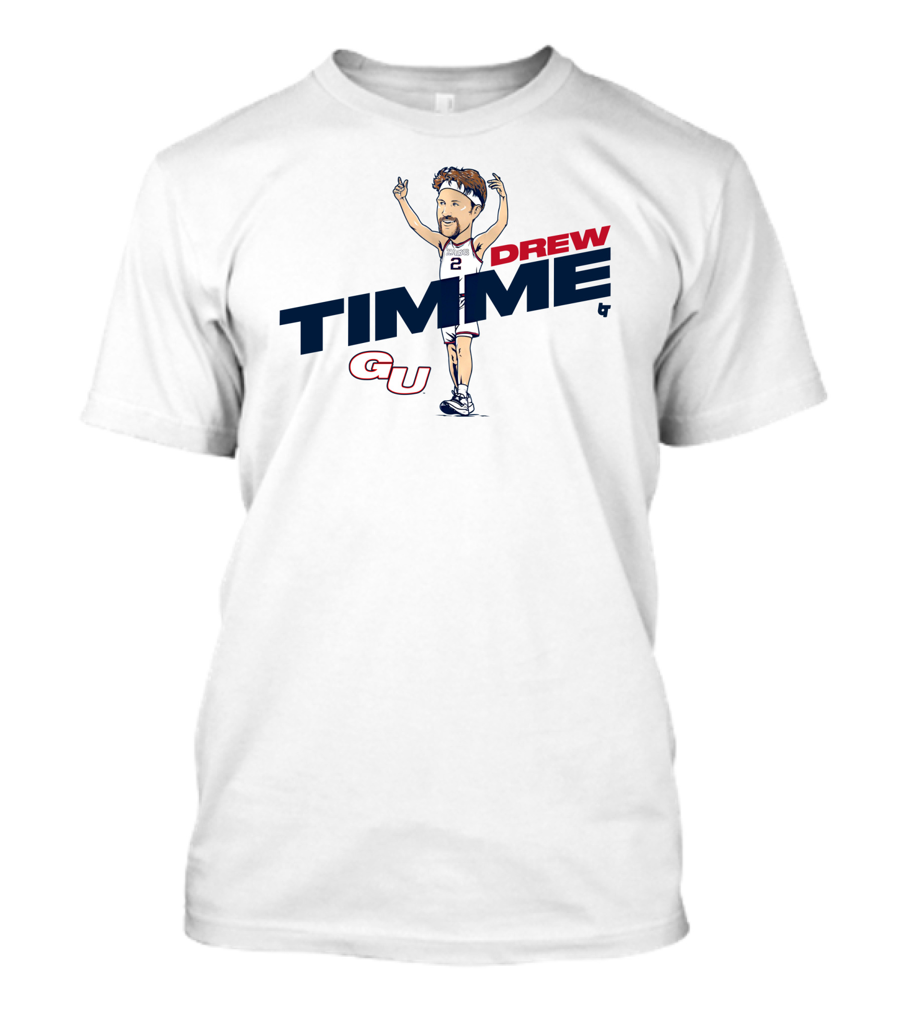 Drew Timme Gonzaga Basketball Caricature GU T-Shirt