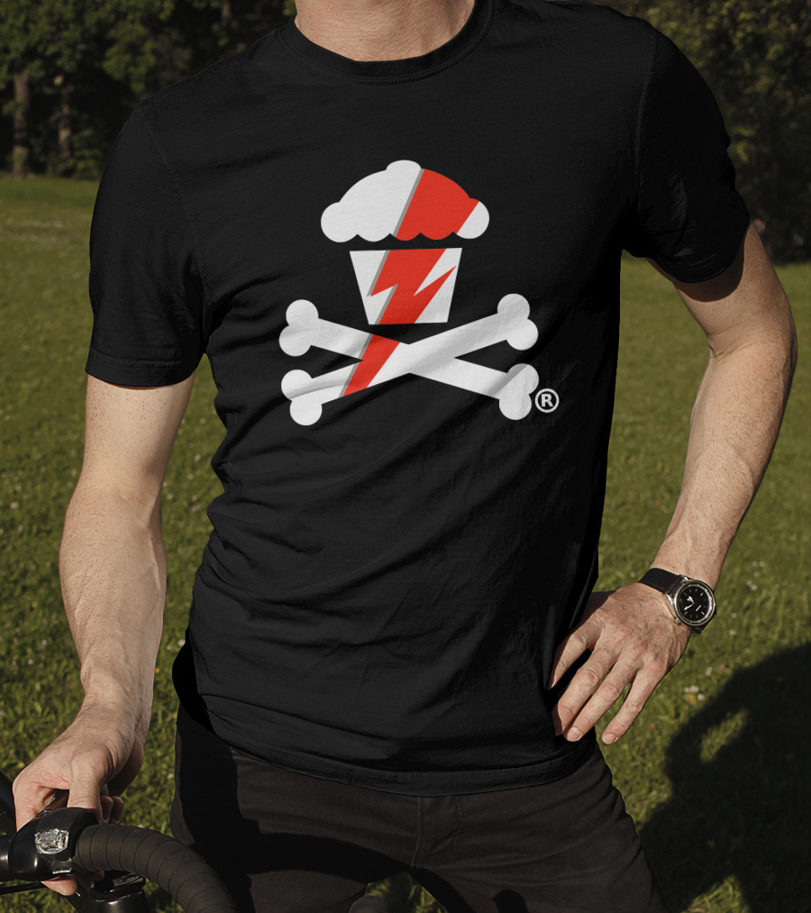 James Gunn Cupcake Crossbones Logo With Lightning Bolt T-Shirt