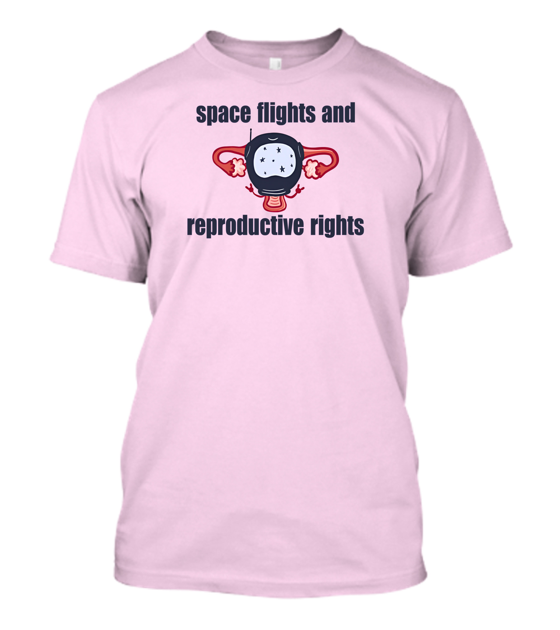 Space Flights And Reproductive Rights Emily Calandrelli Wearing Space Light T-Shirt