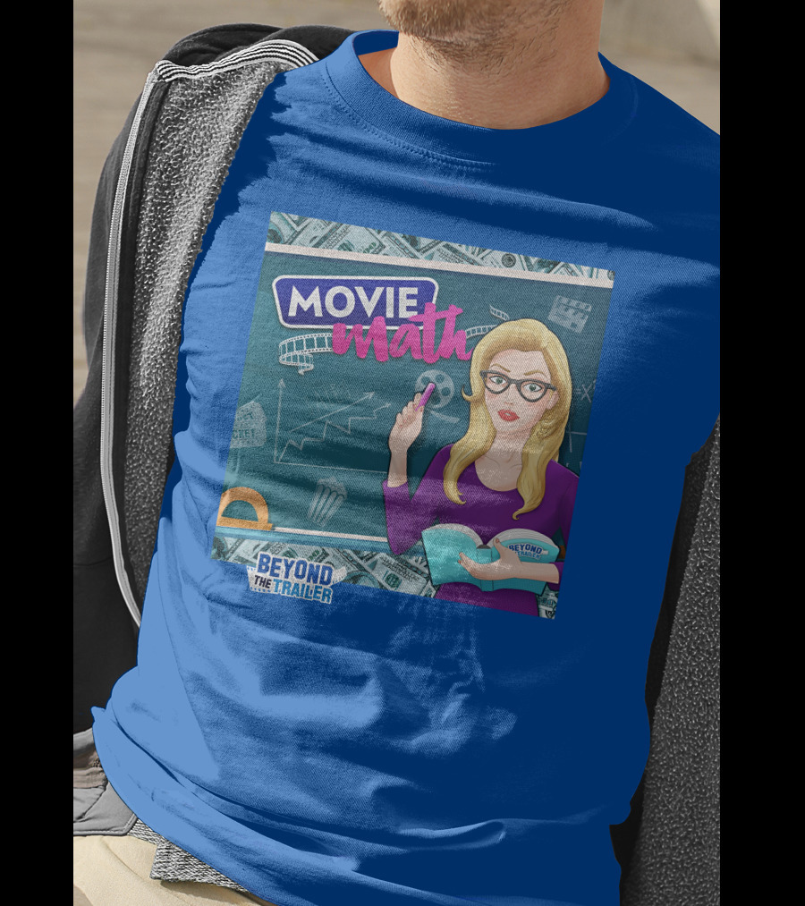Beyond The Trailer Movie Math Insights With Blonde Woman Holding Book And Remote T-Shirt