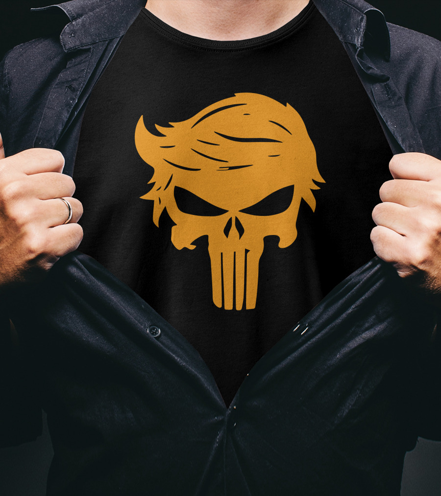 Orange Man Bad Punisher Skull T-Shirt